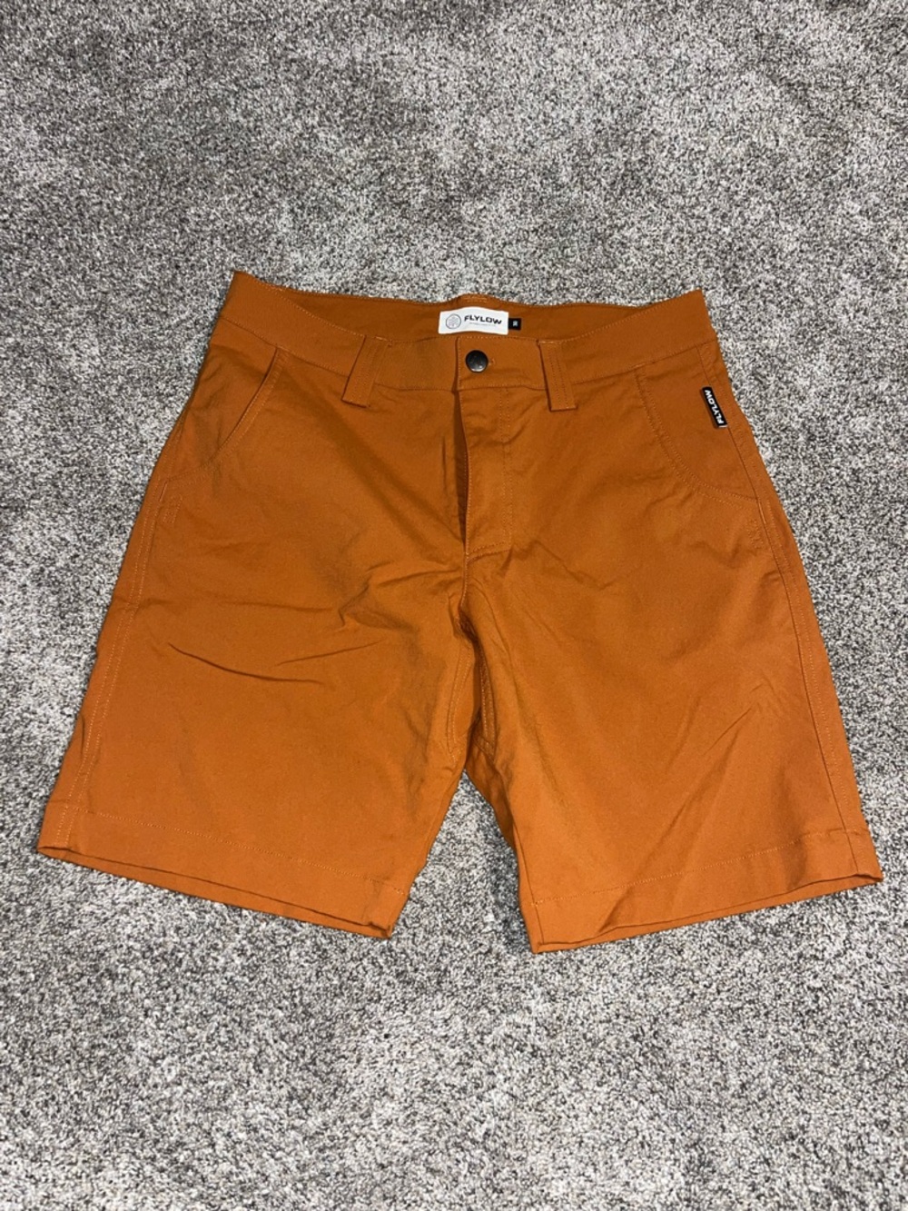 Flylow Men's 30” Rust Orange Shorts Performance Outdoors Flex